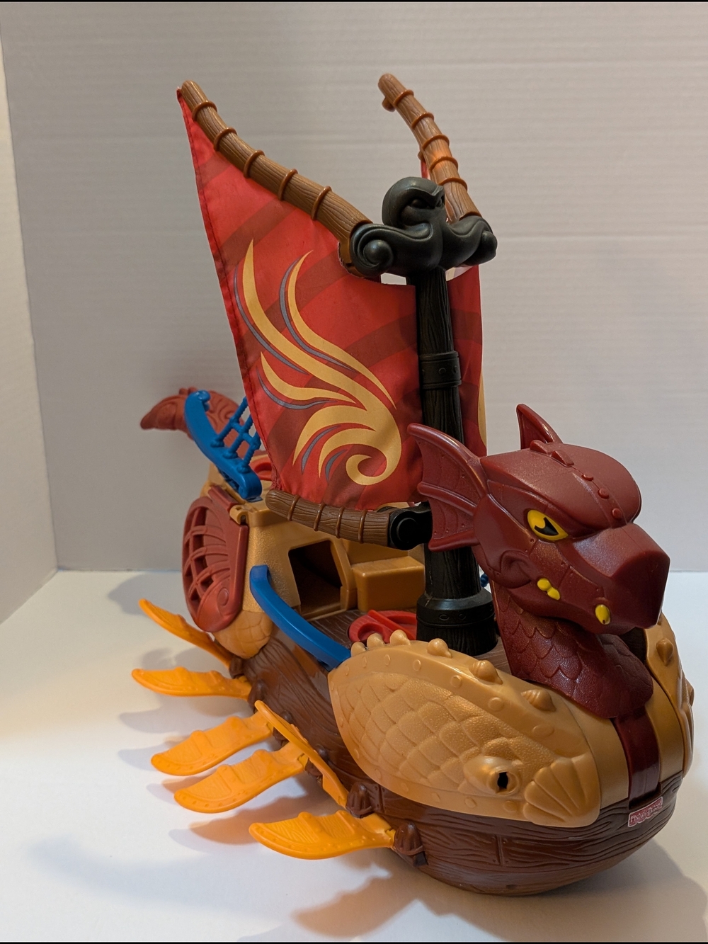 2010 Fisher Price Imaginext Sea Serpent Viking Pirate Ship Boat